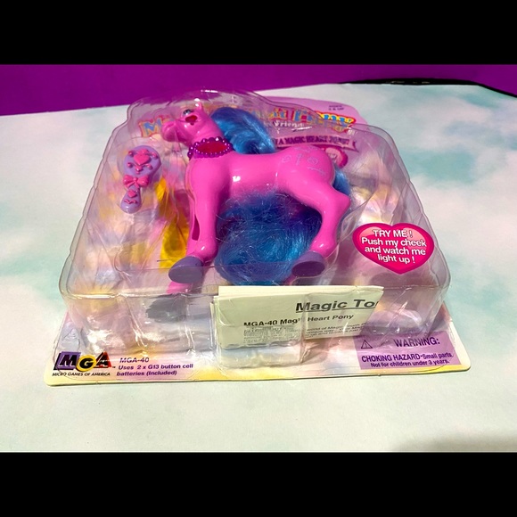 MAGIC TOUCH PONY VINTAGE 90s MAGIC HEART PONY MARIAH HEARTS LIGHT UP & BLINK - Picture 10 of 16